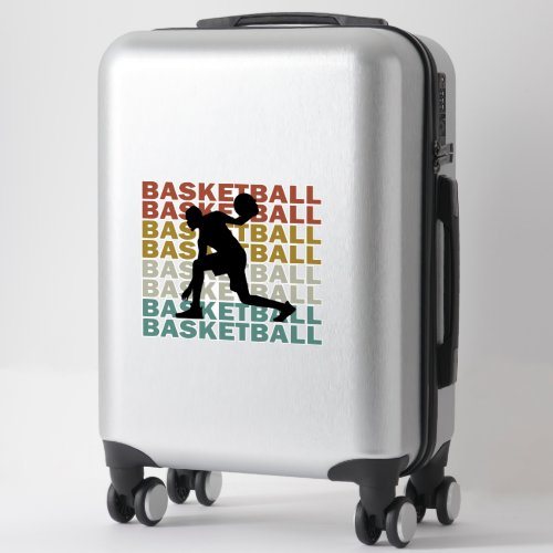 Basketball player vintage retro style text sticker