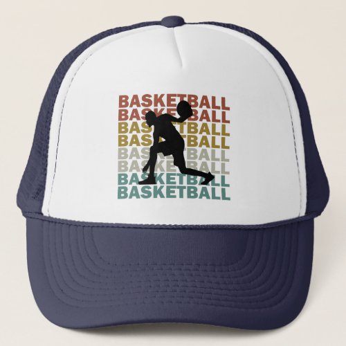 Basketball player vintage retro style trucker hat