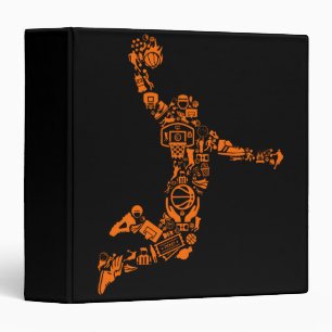 Basketball Player Vintage Sports Athlete 3 Ring Binder