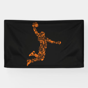 Basketball Player Vintage Sports Athlete Banner