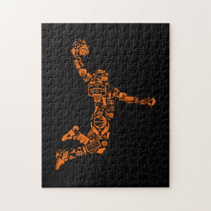 Basketball Player Vintage Sports Athlete Jigsaw Puzzle