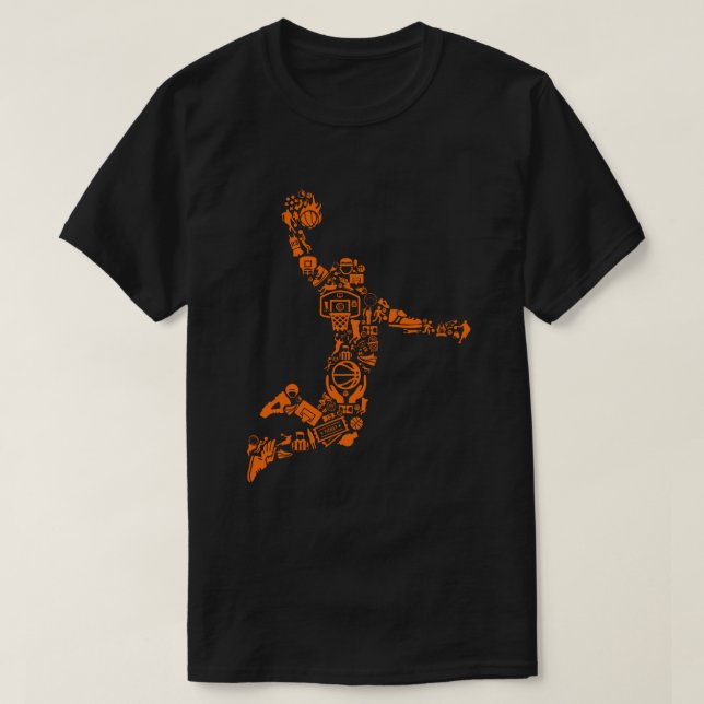 Basketball Player Vintage Sports Athlete T-Shirt (Design Front)