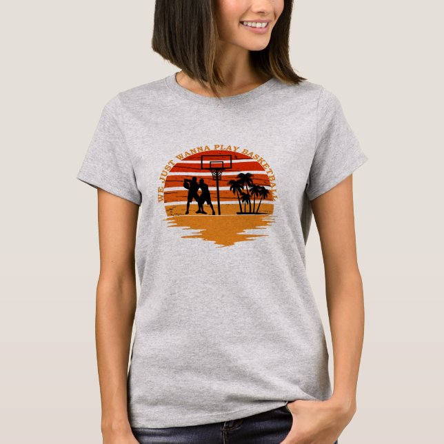 Basketball player vintage sunset T-Shirt (Front)