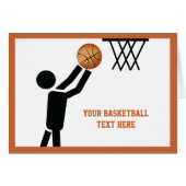 Basketball player with ball custom (Front Horizontal)