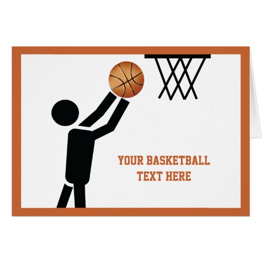 Basketball player with ball custom cards (Front Horizontal)