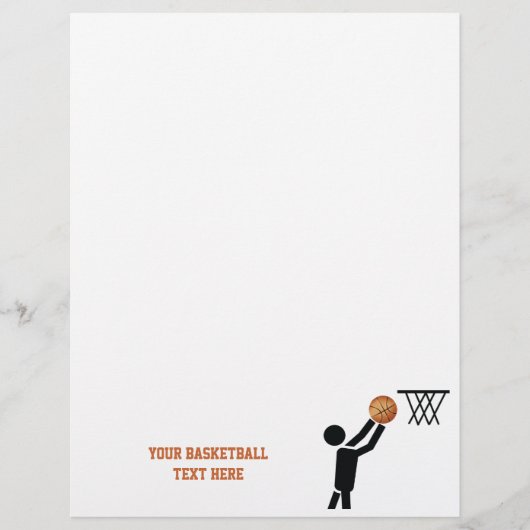 Basketball player with ball custom flyer (Front)