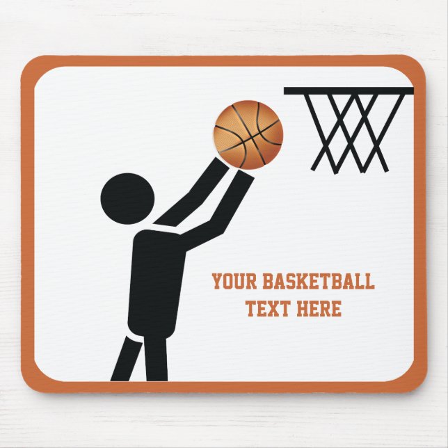 Basketball player with ball custom mouse pad (Front)
