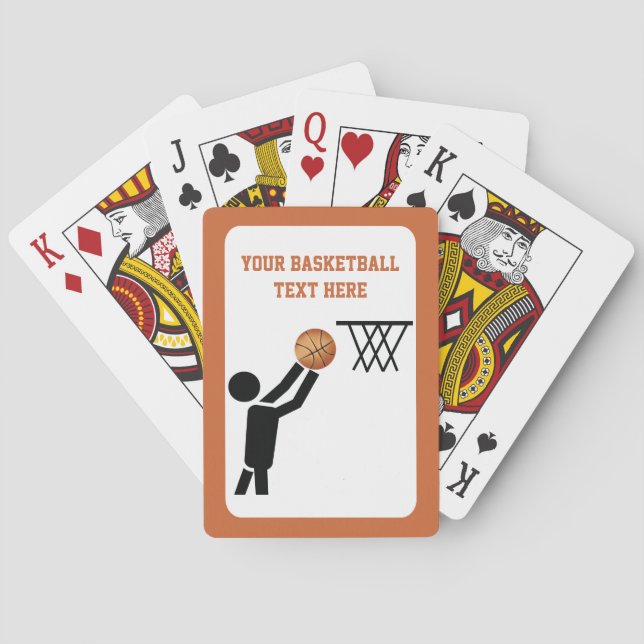 Basketball player with ball poker cards (Back)