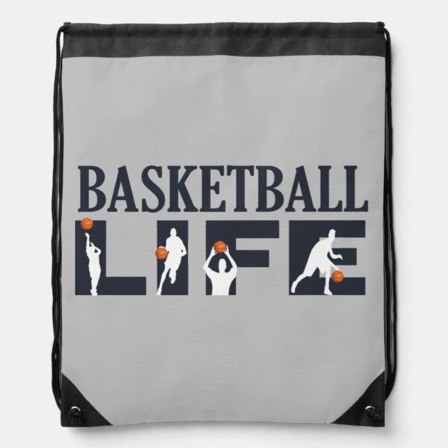 Basketball players driblling drawstring bag (Front)