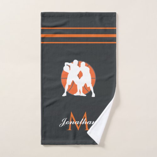 Basketball Players Name Initial Personalized Sport Hand Towel