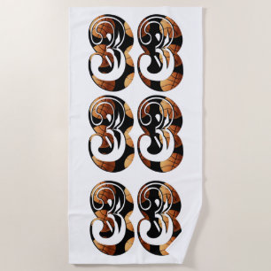 Basketball Players Number 33,  Beach Towel