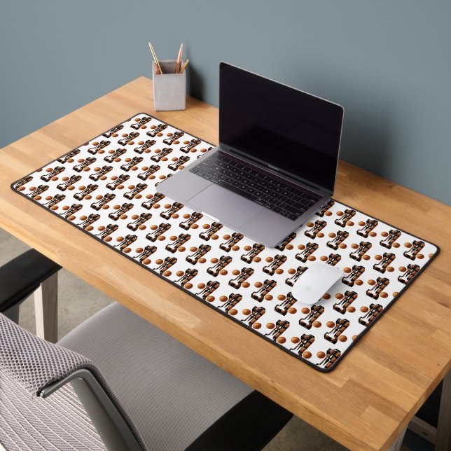 Basketball Players Number One With Basketballs,  Desk Mat (Office 2)