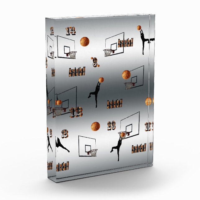 Basketball Players Pattern, Photo Block (Left)