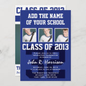 Basketball Player's Sports Graduation Shirt Number Invitation (Front/Back)