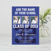 Basketball Player's Sports Graduation Shirt Number Invitation (Standing Front)