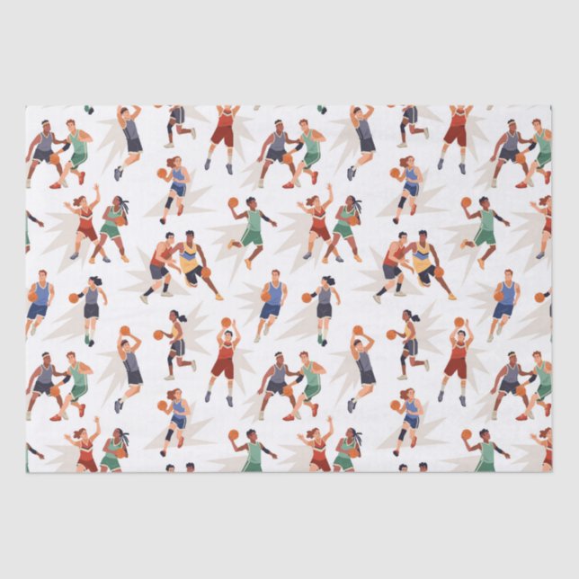 Basketball Players Tissue Paper (Front)
