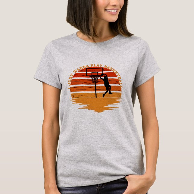 Basketball players vintage sunset T-Shirt (Front)