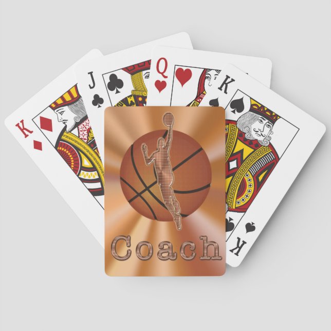 Basketball Playing Cards, Basketball Coach Gifts Poker Cards (Back)