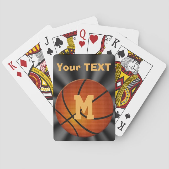 Basketball Playing Cards, Fun Basketball Gifts Poker Cards (Back)