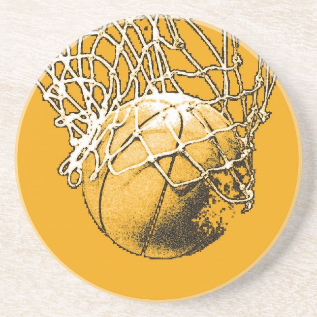 Basketball Pop Art Drink Coaster (Front)