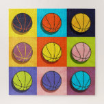 Basketball Pop Art Jigsaw Puzzle at Zazzle