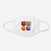 Basketball Pop Art Popular Sports White Cotton Face Mask (Front)