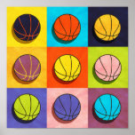 Basketball Pop Art Poster<br><div class="desc">Basketball Pop Art</div>