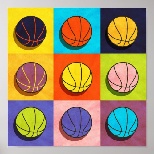 Basketball Pop Art Poster
