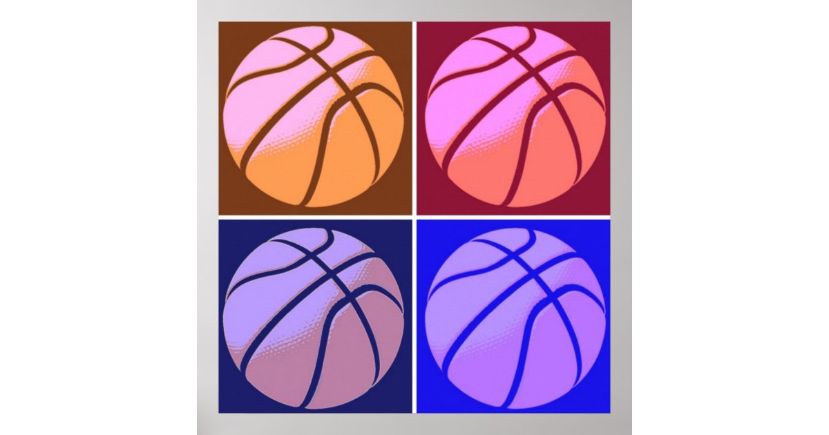 Basketball Pop Art Print Zazzle