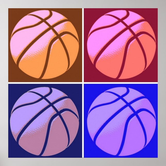 Basketball Pop Art Print (Front)