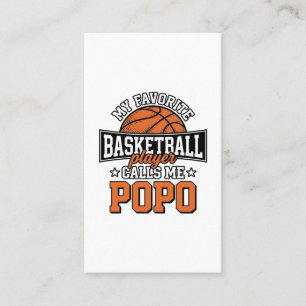 Basketball Popo Funny Vintage Sports Design_1 Business Card