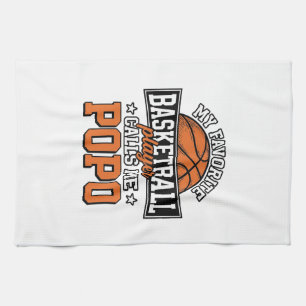 Basketball Popo Funny Vintage Sports Design_1 Kitchen Towel
