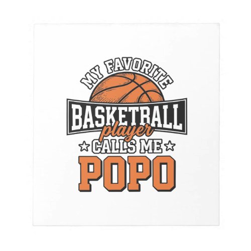 Basketball Popo Funny Vintage Sports Design_1 Notepad