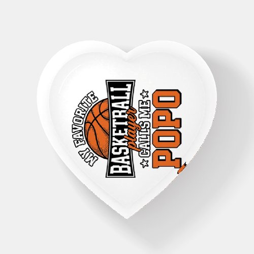 Basketball Popo Funny Vintage Sports Design_1 Paperweight