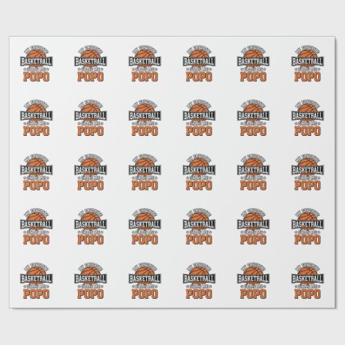 Basketball Popo Funny Vintage Sports Design_1 Wrapping Paper