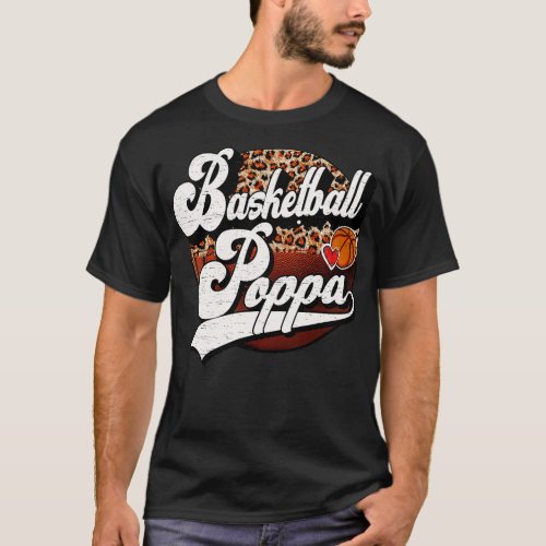 Basketball Poppa Vintage Basketball Family Matchin T_Shirt