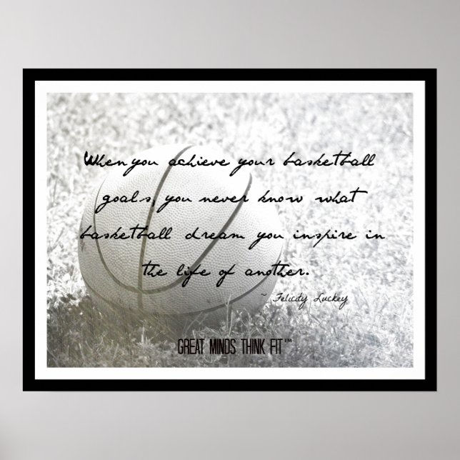 Basketball Poster with Quote 008 (Front)