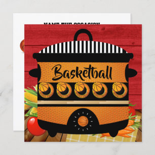 Basketball - Pot Luck - Gathering Invitation
