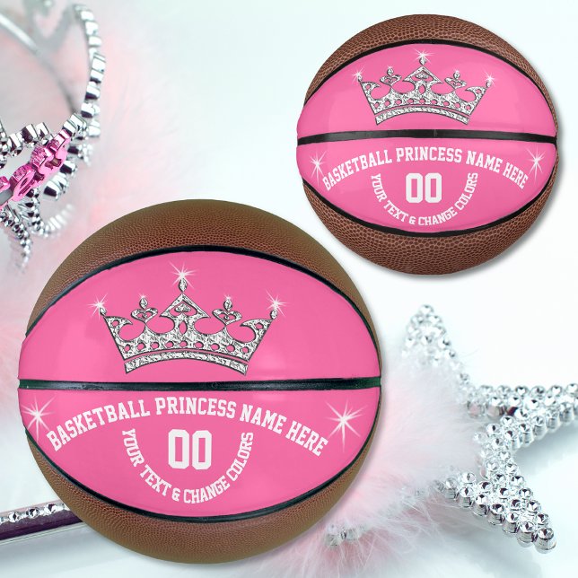 Basketball Princess Personalized Basketball Ball (Princess Basketball. Princess themed basketball gifts. Personalized basketball for girls. )