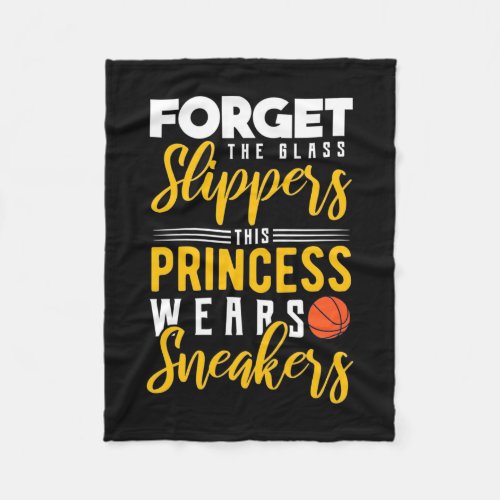 Basketball Princess Wears Sneakers Fleece Blanket