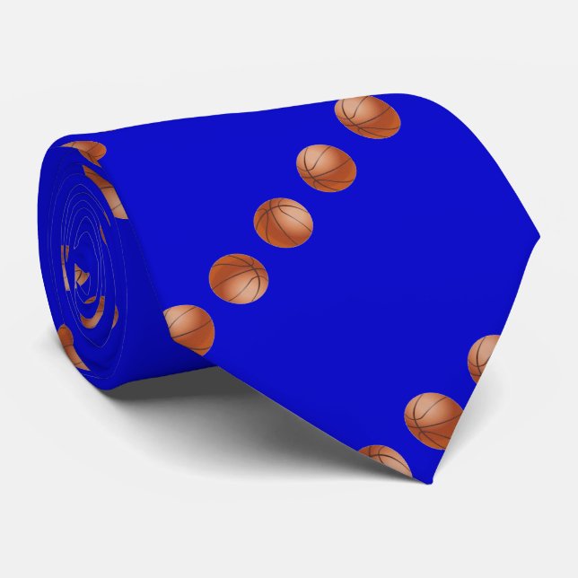 Basketball Print Necktie Any COLOR (Rolled)