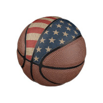 Basketball print with canvas USA flag Basketball print with canvas USA flag