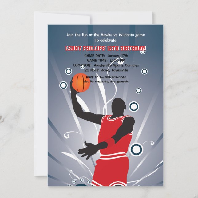 Basketball Pro Invitation (Front)
