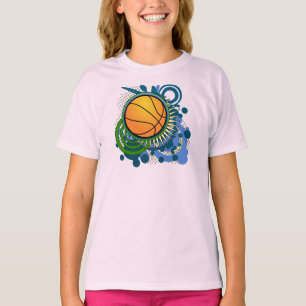 Basketball Punk Circles Blue T-Shirt