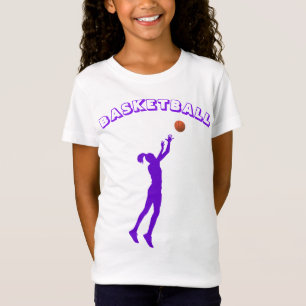 Basketball Purple Font & Girl T-Shirt