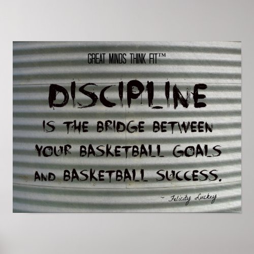 Basketball Quote Graffiti on Corrugated Iron 002 Poster