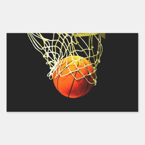 Basketball Rectangle Sticker