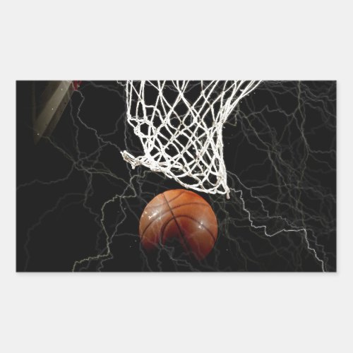 Basketball Rectangle Sticker