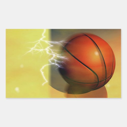 Basketball Rectangle Stickers