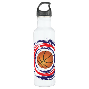 Basketball Red Blue And White Water Bottle